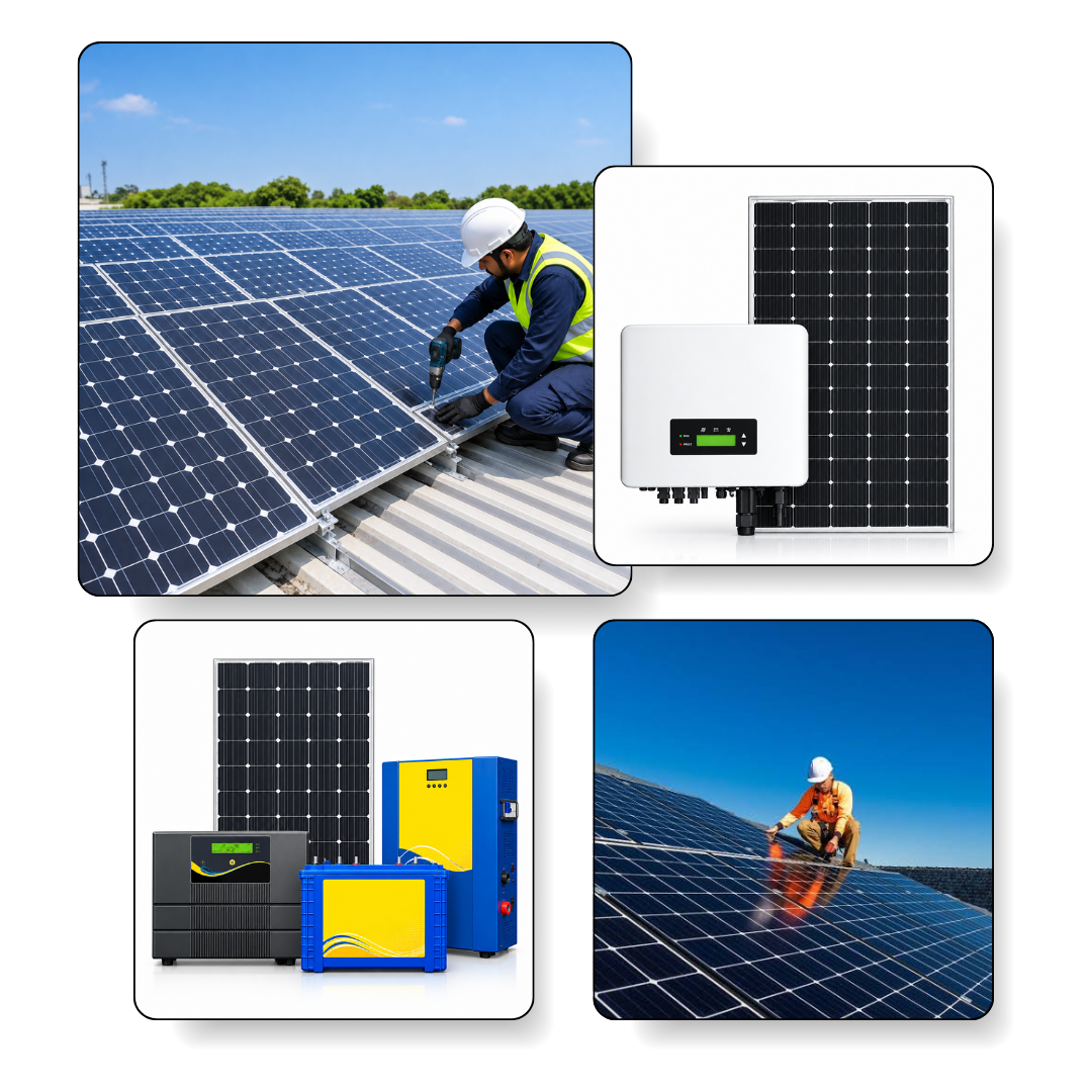 Shubham Battery House solar installation